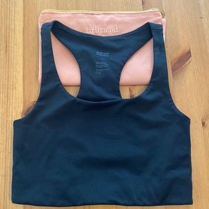 Girlfriend Collective Paloma Racerback Bra (Small, Black)